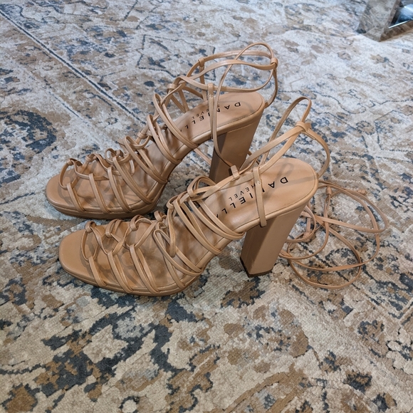 Daniella Shevel Lace Up Cage Heels - Picture 2 of 6